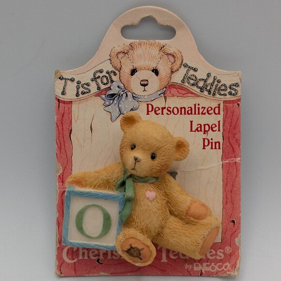 Cherished Teddies Letter "O" Personalized Lapel Pin (2032970) 1996 - Picture 1 of 5